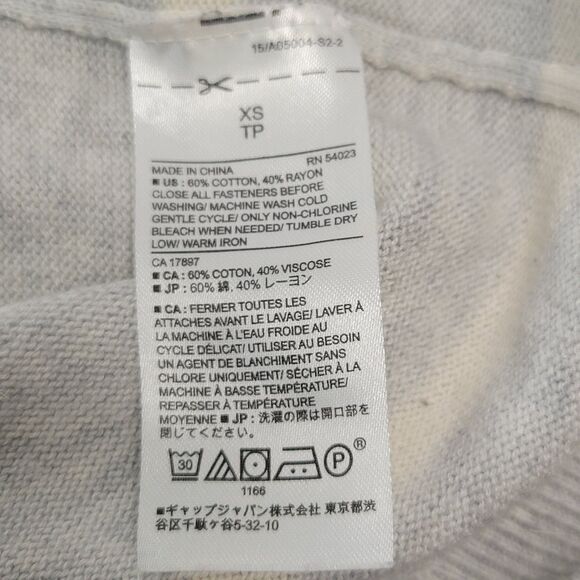 Banana Republic gray cream striped sweater size XS - Picture 6 of 8